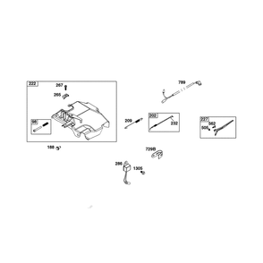 Engine >> Controls Diagram and Parts List for 030732-00  Briggs and Stratton Generator